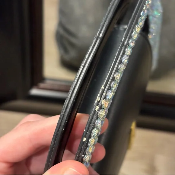 Glamorous Black and Silver Mini Bag with Crescent Shape - Picture 7 of 7